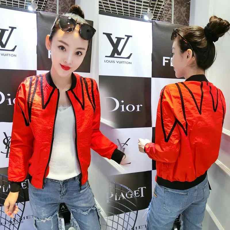 春 コーデ レディース ファッション オシャレ カワイイ シンプル きれいめ ナチュラル 上品カジュアル 婦人服 スリム ジッパー 赤 ベース ジャケット トップス |リコット