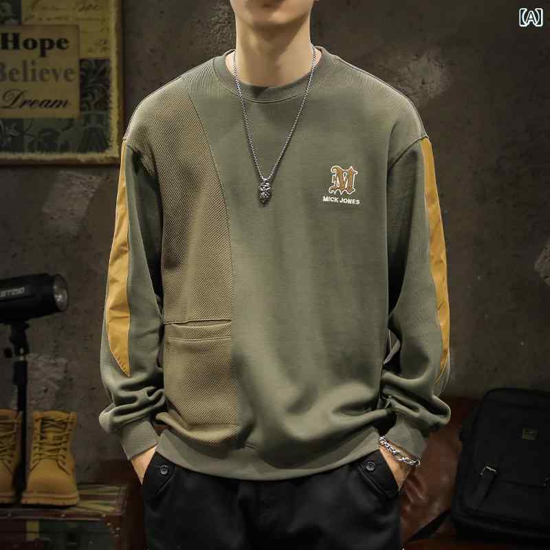 メンズ 男性用 ファッション オシャレ シンプル 大人 かっこいい ストリート ヒップホップ HipHop ウォッシュ ヘビー トレーナー 秋　冬 長袖 T シャツ ジャケット トップ 服