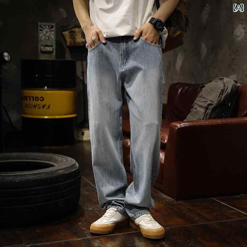 メンズ 成人男性用 流行り物 オシャレ 分かりやすい 成年者 かっこいい 表どおり 御居処跳ねる HipHop ホンブルグ帽 広広とした レッグ デニム 引っ切りない レッグ  甚だしい レトロ ズボン下