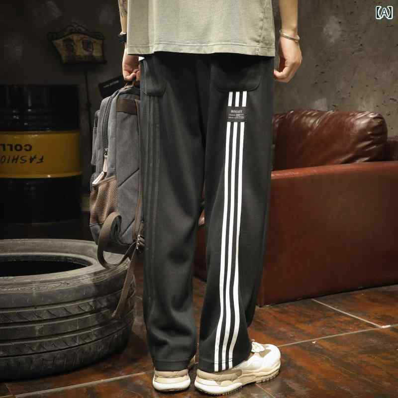 メンズ 成人男性用 流行り物 オシャレ 分かりやすい 成年者 かっこいい 表どおり 御居処跳ねる HipHop  縞模様 流汗 ズボン下  引っ切りない アメリカン 葦 秋 運動競技 心地よい ズボン下
