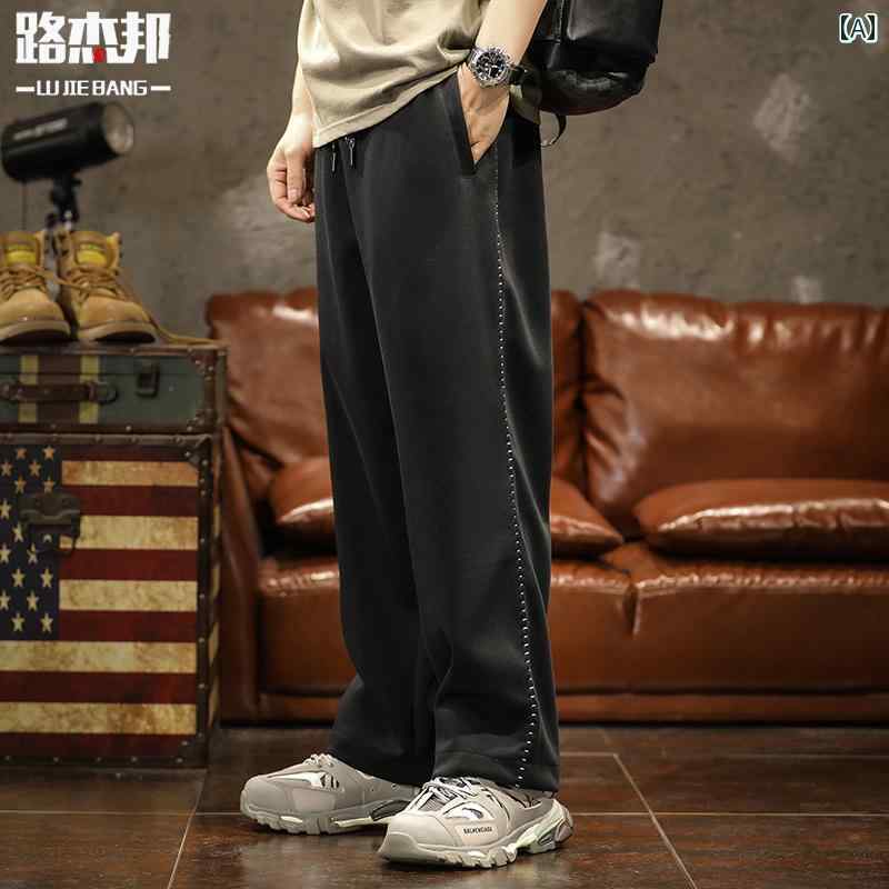 メンズ 成人男性用 流行り物 オシャレ 分かりやすい 成年者 かっこいい 表どおり 御居処跳ねる HipHop 夏 薄っぺら 冷感 通気と 涼 心地よい ズボン下 運動競技  気が大きい大きさ スウェットパンツ 広広とした レッグ ズボン下 ズボン