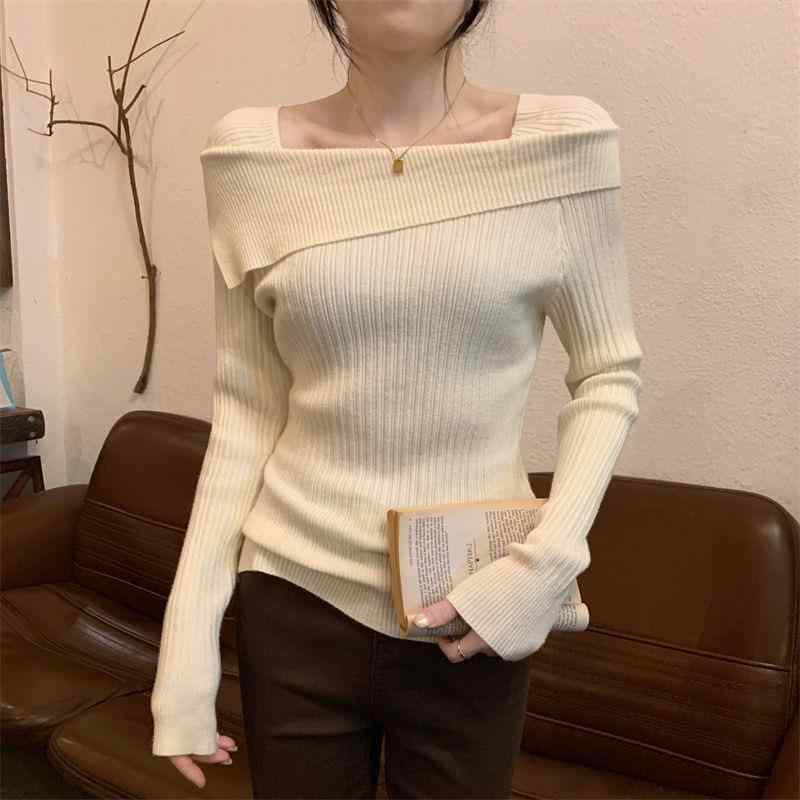 春 コーデ レディース ファッション オシャレ カワイイ シンプル きれいめ ナチュラル 上品カジュアル 婦人服 ニット セーター ハイエンド インナー シャツ