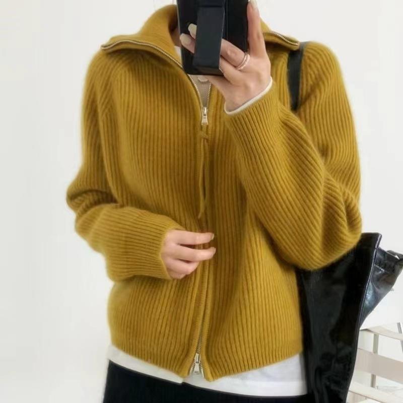 春 コーデ レディース 流行り物 オシャレ カワイイ   分かりやすい 好いたらしいめ 自然的 雅びやか心地よい お上さん服 朦朦たる アメリカン 絨毛 ティーシャツ 襟 ファスナー 編み物 ジレー アウター スウェーター その他-レディースファッション