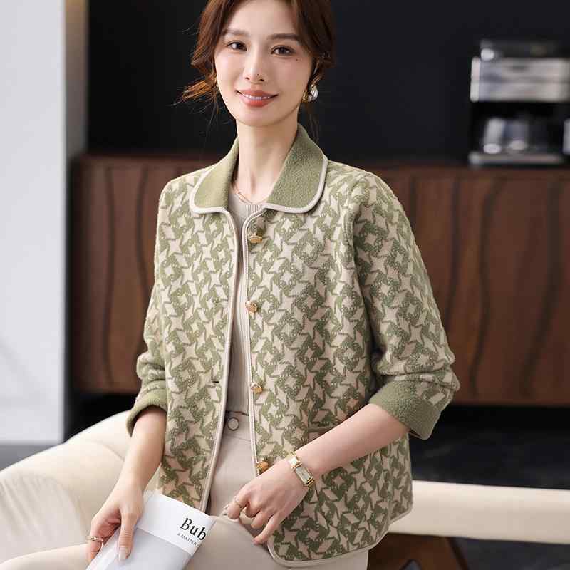 春 コーデ レディース ファッション オシャレ カワイイ シンプル きれいめ ナチュラル 上品カジュアル 婦人服 襟 ジャケット ニット カーディガン ウール トップス ｜リコット