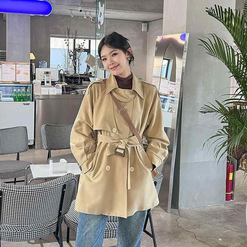 春 コーデ レディース 流行り物 オシャレ カワイイ   分かりやすい 好いたらしいめ 自然的 窈窕たる心地好い 成人女性服 駱駝 上衣 馬鹿でかい大きさ