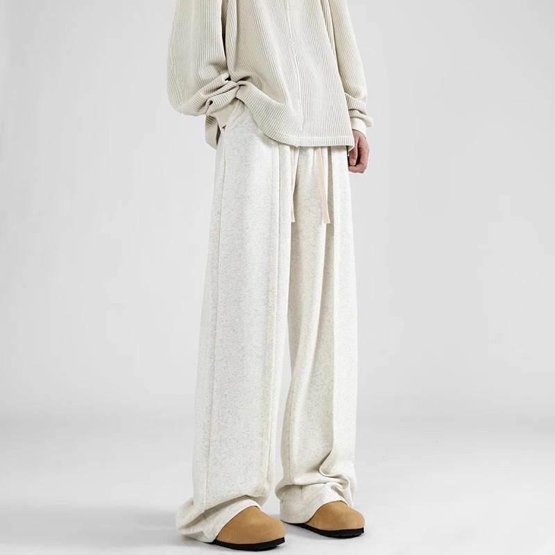 春 コーデ メンズ 用 服 シンプル 大人 紳士服 カジュアル ワイド 快適 ドレープ プリーツ ハイエンド スウェットパンツ カジュアル 通勤スタイル ね着コーデ ゆったりシルエット 快適フィット 動きい デイリー