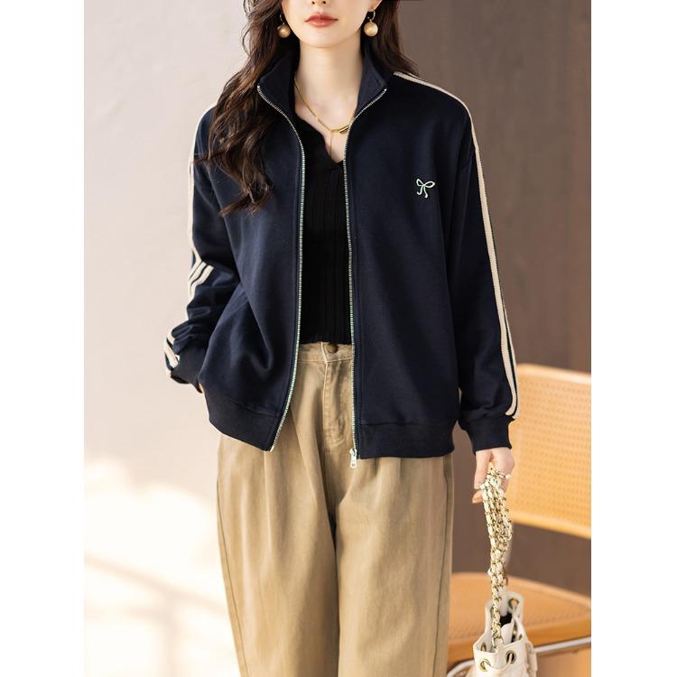春 コーデ レディース ファッション オシャレ カワイイ シンプル きれいめ ナチュラル 上品カジュアル 婦人服 リボン ベース ジャケット カジュアル カーディガン トップス 服
