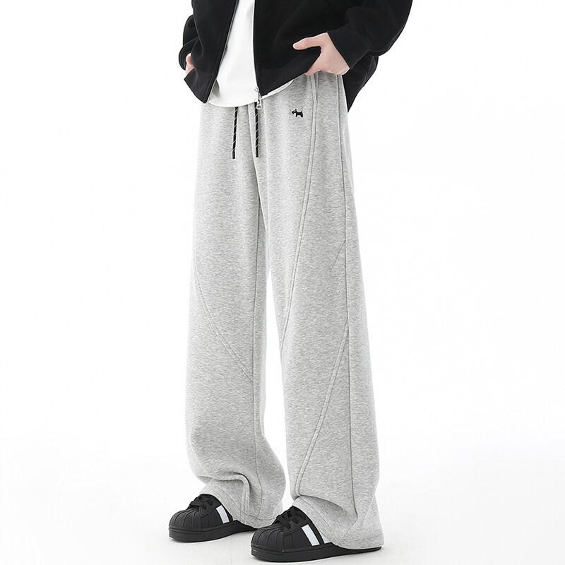 春 コーデ メンズ 用 服 シンプル 大人 紳士服 アメリカン カジュアル ストレート ワイド パンツ 春 ヘビースウェットパンツ カジュアル 通勤スタイル 重ね着コーデ ゆったりシルエット 快適フィット 動きやすい デイリー