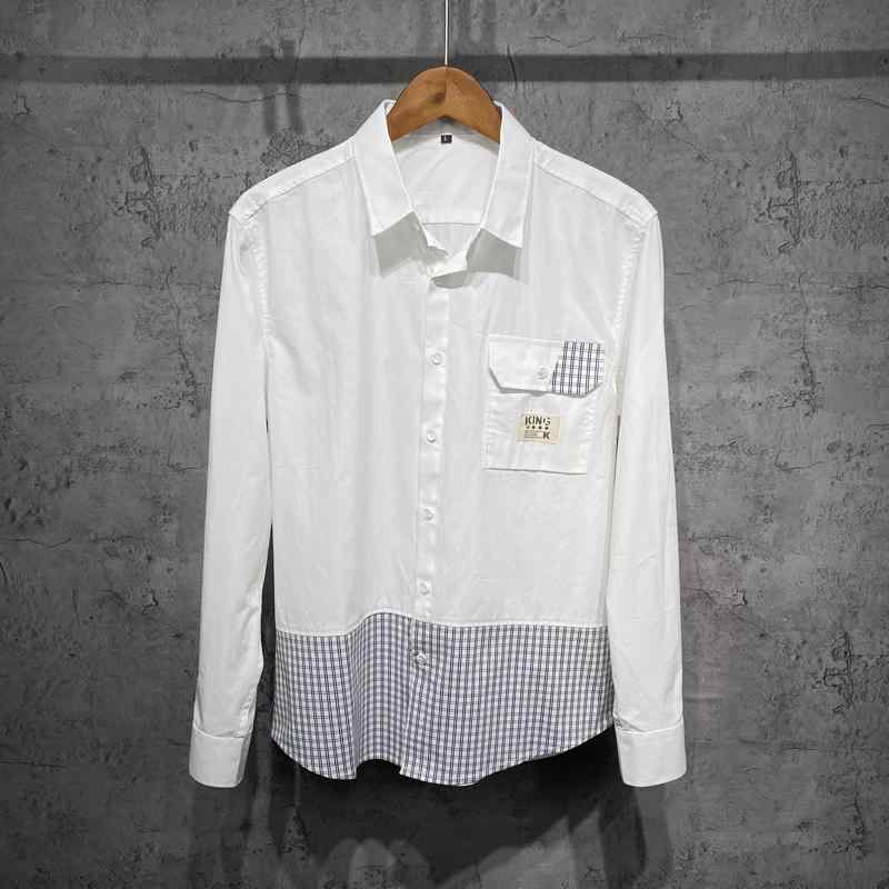 春 コーデ メンズ 用 服 シンプル ファッション オシャレ 大人 かっこいい 紳士服 カジュアル 長袖 チェック シャツ ジャケット 秋 カジュアル 通勤スタイル 重ね着コーデ ゆったりシルエット 軽アウター