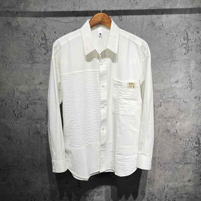 春 コーデ メンズ 用 服 シンプル ファッション オシャレ 大人 かっこいい 紳士服 ゆったり 長袖 シャツ ジャケット ストライプワイド ワークウェア ホワイト カジュアル 通勤スタイル 重ね着コーデ ゆったりシルエット 軽アウター 6,241円