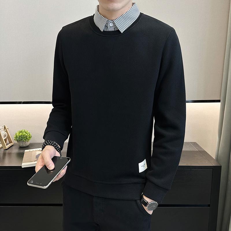 春 コーデ メンズ 用 服 シンプル ファッション オシャレ 大人 かっこいい 紳士服 スリム スウェットシャツ カジュアル 通勤スタイル 重ね着コーデ ゆったりシルエット さらっと着 普段使い
