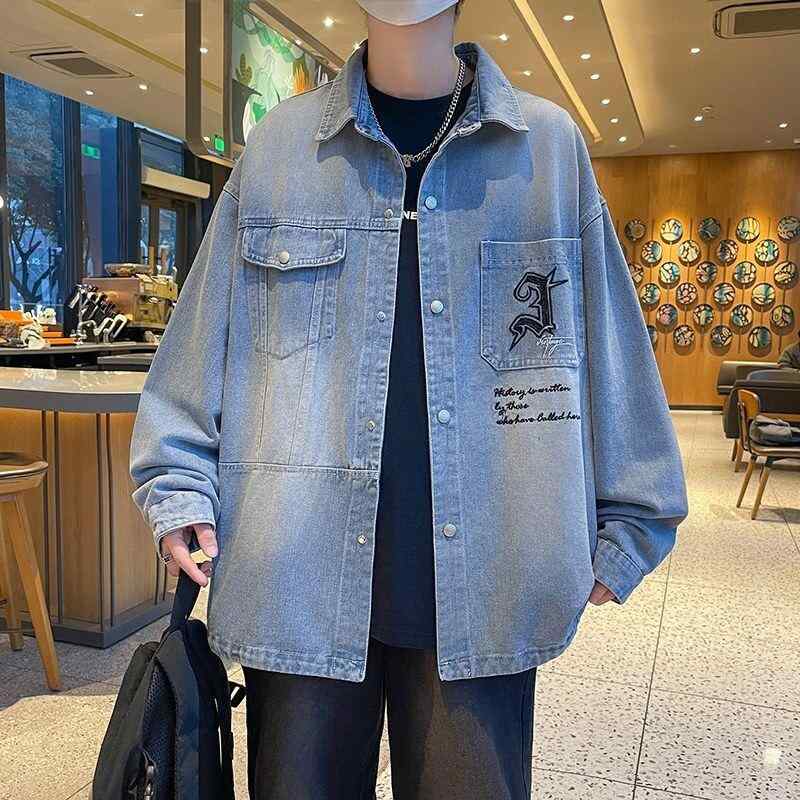 春 コーデ メンズ 用 服 分かりやすい 流行り物 オシャレ 成年者 かっこいい 成人男性服 ゆったり ボンネット付き添い人 上衣 春 ジーンズプルオーバー  心地よい 通い表現スタイル 重ね着コーデ ゆったり影ぼうし 軽アウター