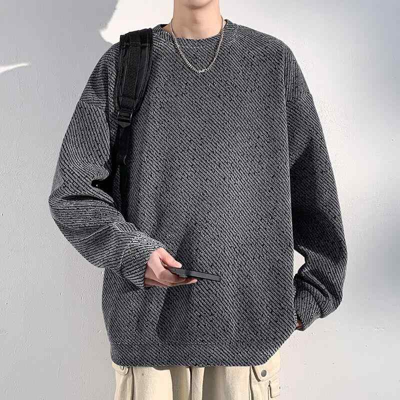 春 コーデ メンズ 用 服 シンプル ファッション 大人 紳士服 アウトドア ゆったり 長袖 プルオーバー ラウンドネック デイリー スウェットシャツ カジュアル 通勤スタイル 重ね着コーデ ゆったりシルエット さらっと着 普段使い