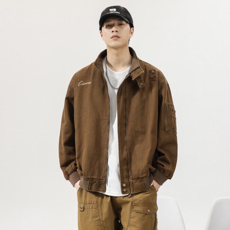 春 コーデ メンズ 用 服 分かりやすい 流行り物 オシャレ 成年者 かっこいい 成人男性服 アメリカン 照明ランプ色つや ジーンズ 上衣 細工物御召しもの トップス  心地好い 通い表現スタイル 重ね着コーデ ゆったり影ぼうし 軽アウター