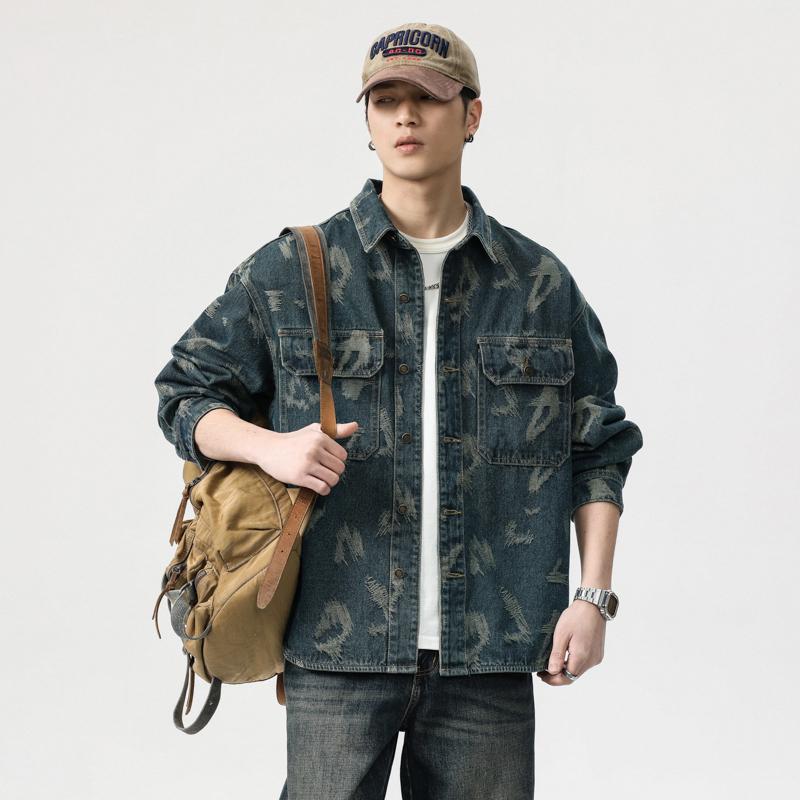 春 コーデ メンズ 用 服 分かりやすい 流行り物 オシャレ 成年者 かっこいい 成人男性服 表どおり 心地好い プルオーバー 細工物御召しもの ジーンズ上衣  心地好い 通い表現スタイル 重ね着コーデ ゆったり影ぼうし 軽アウター