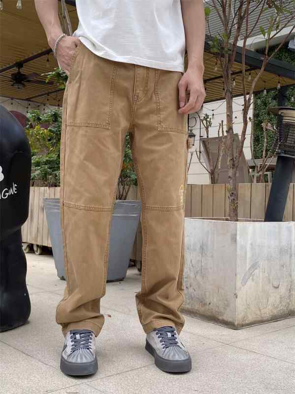 春 コーデ メンズ 用 服 分かりやすい 流行り物 オシャレ 成年者 かっこいい 成人男性服 心地よい 引っ切り無い ズボン下 カーキ  心地よい 通い表現スタイル 重ね着コーデ ゆったり影ぼうし 好いたらしい填まる 動き分かりやすい デイリー