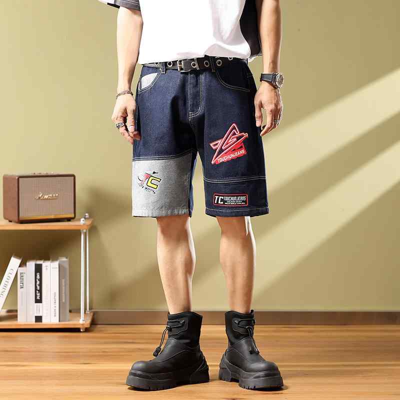 春 コーデ メンズ 用 服 シンプル ファッション オシャレ 大人 かっこいい 紳士服 カジュアル 五分丈 スリムフィット 夏 デニムパンツ カジュアル 通勤スタイル 重ね着コーデ ゆったりシルエット 快適フィット 動きやすい デイリー
