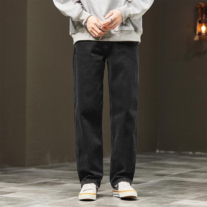 春 コーデ メンズ 用 服 シンプル ファッション オシャレ 大人 紳士服 アメリカン カジュアル ストレート ジーンズ パンツ ブラック カジュアル 通勤スタイル 重ね着コーデ ゆったりシルエット 快適フィット 動きやすい デイリー 6,337円