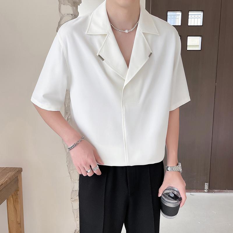 春 コーデ メンズ 用 服 シンプル ファッション オシャレ 大人 かっこいい 紳士服 カジュアル 半袖 通気性 シャツ カジュアル 通勤スタイル 重ね着コーデ ゆったりシルエット さらっと着 普段使い