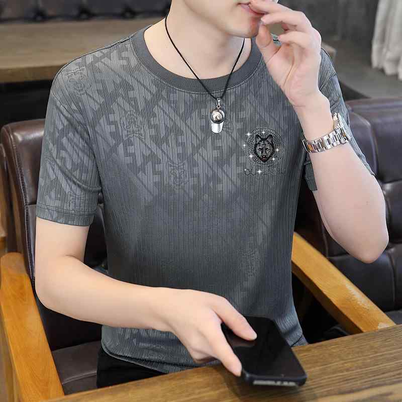 春 コーデ メンズ 用 服 シンプル ファッション オシャレ 大人 かっこいい 紳士服 スリム 半袖 通気性 シャツ ラウンドネック 夏 カジュアル 通勤スタイル 重ね着コーデ ゆったりシルエット さらっと着 普段使い