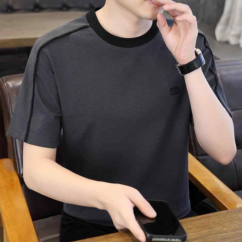 春 コーデ メンズ 用 服 シンプル ファッション オシャレ 大人 紳士服 カジュアル ゆったり 半袖 快適 シャツ ラウンドネック ストライプ 夏 カジュアル 通勤スタイル 重ね着コーデ ゆったりシルエット さらっと着 普段使い