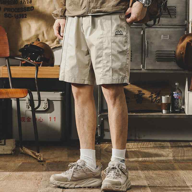 メンズ 用 服 紳士服 アメリカン アウトドア ストレート 五分丈 通気性 パンツ クラシック 速乾 ワークウェア ドローストリング 夏 カジュアル 通勤スタイル 重ね着コーデ ゆったりシルエット 快適フィット 動きやすい デイリー｜リコット