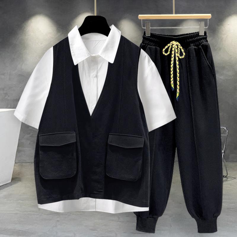 春 コーデ メンズ 用 服 シンプル ファッション オシャレ 大人 紳士服 ゆったり 半袖 ポケット 快適 パンツ シャツ ワークウェア 夏 カジュアル 通勤スタイル 重ね着コーデ ゆったりシルエット 快適フィット 動きやすい デイリー
