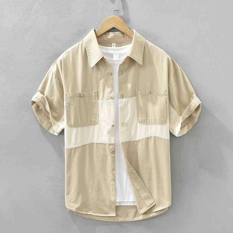 春 コーデ メンズ 用 服 分かりやすい 流行り物 オシャレ 成年者 かっこいい 成人男性服 心地好い ゆったり 半袖 プルオーバー 夏  心地好い 通い表現スタイル 重ね着コーデ ゆったり影ぼうし さらっと着 普段使い