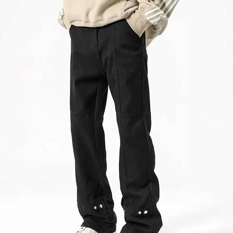春 コーデ メンズ 用 服 シンプル ファッション 大人 紳士服 アメリカン ストリート ストレート ジーンズ パンツ フレアパンツ 春 カジュアル 通勤スタイル 重ね着コーデ ゆったりシルエット 快適フィット 動きやすい デイリー