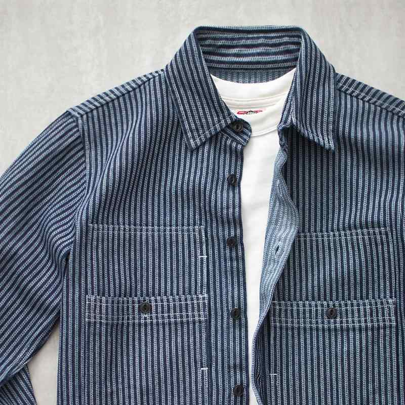 春 コーデ メンズ 用 服 紳士服 アメリカン カジュアル 長袖 ポケット コットン デニム シャツ ストライプ ワークウェア カーキ 秋 カジュアル 通勤スタイル 重ね着コーデ ゆったりシルエット 快適フィット 動きやすい デイリー 6,894円