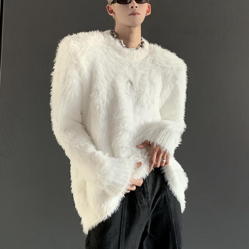 春 コーデ メンズ 用 服 シンプル ファッション オシャレ 大人 かっこいい 紳士服 アメリカン ラウンドネック セーター 秋 カジュアル 通勤スタイル 重ね着コーデ ゆったりシルエット 着 デイリーウェア 街歩きスタイル