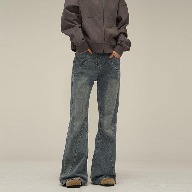 春 コーデ メンズ 用 服 シンプル ファッション 大人 紳士服 アメリカン ストリート カジュアル ストレート パンツ フレアジーンズ カジュアル 通勤スタイル 重ね着コーデ ゆったりシルエット 快適フィット 動きやすい デイリー