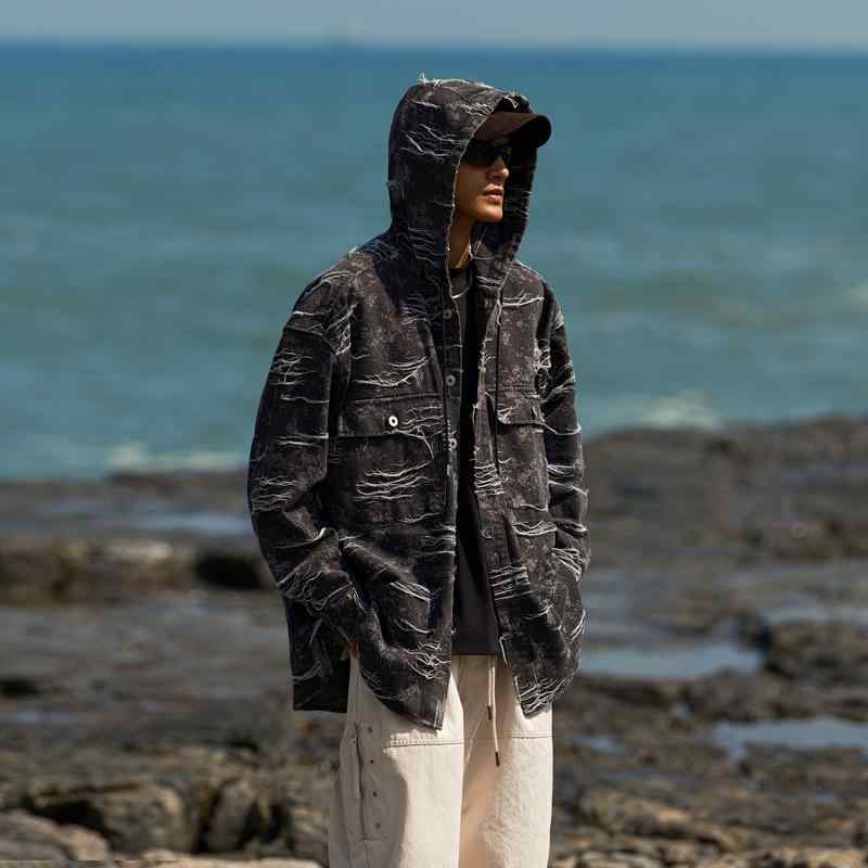 春 コーデ メンズ 用 服 分かりやすい 流行り物 オシャレ 成年者 かっこいい 成人男性服 アメリカン 心地好い ボンネット付き添い人 秋 ジーンズ上衣  心地好い 通い表現スタイル 重ね着コーデ ゆったり影ぼうし 軽アウター メンズファッション-コート・ジャケット