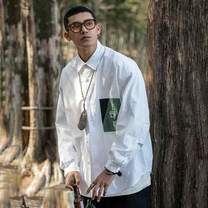 春 コーデ メンズ 用 服 分かりやすい 流行り物 オシャレ 成年者 かっこいい 成人男性服 心地好い 長袖 綿 上衣 白いこと プルオーバー  心地好い 通い表現スタイル 重ね着コーデ ゆったり影ぼうし 軽アウター