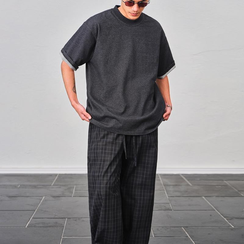 春 コーデ メンズ 用 服 分かりやすい 流行り物 オシャレ 成年者 かっこいい 成人男性服 半袖 プルオーバー 無地 不都合 ハイエンド 夏  心地よい 通い表現スタイル 重ね着コーデ ゆったり影ぼうし さらっと着 普段使い