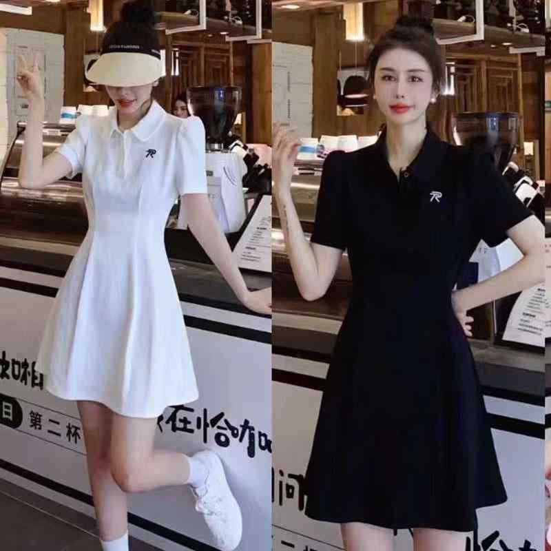 春 コーデ レディース ファッション オシャレ カワイイ シンプル きれいめ ナチュラル 上品カジュアル 婦人服 ウエスト スリム ポロシャツ ドレス フレッシュ ハイウエスト Aライン スカート