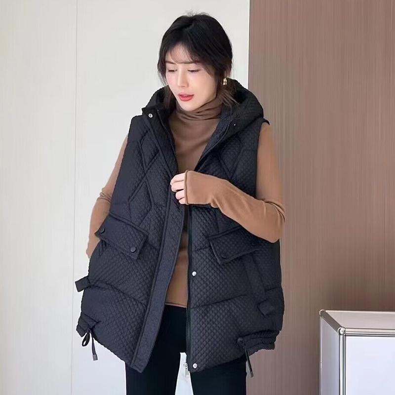 春 コーデ レディース ファッション オシャレ カワイイ シンプル きれいめ ナチュラル 上品カジュアル 婦人服 ダウン ベスト アウター 快適 ジャケット