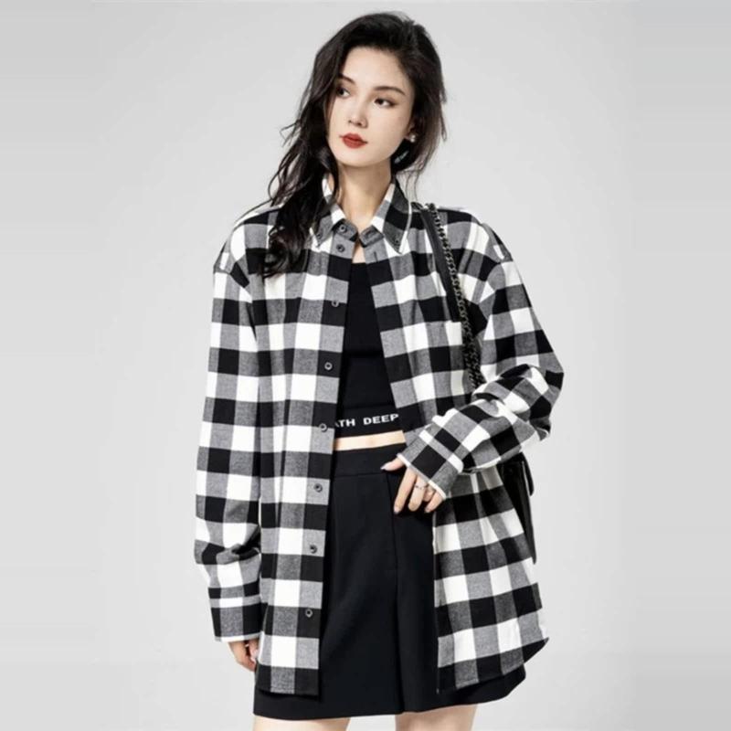 春 コーデ レディース ファッション オシャレ カワイイ シンプル きれいめ ナチュラル 上品カジュアル 婦人服 ホワイト カラー カジュアル クラシック ミドル丈 チェック柄 ブロック 長袖 ブラウス