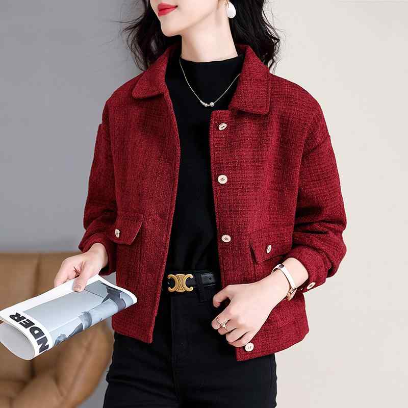 春 コーデ レディース ファッション オシャレ カワイイ シンプル きれいめ ナチュラル 上品カジュアル 婦人服 ホワイト カラー 赤 カジュアル ジャケット コート トップス |リコット
