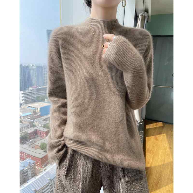 春 コーデ レディース 流行り物 オシャレ カワイイ   分かりやすい 好いたらしいめ 自然的 雅びやか心地よい お上さん服 二分の一 タートルネック か細い 下つ方 羊毛 スウェーター ハイエンド 編み物肌付き