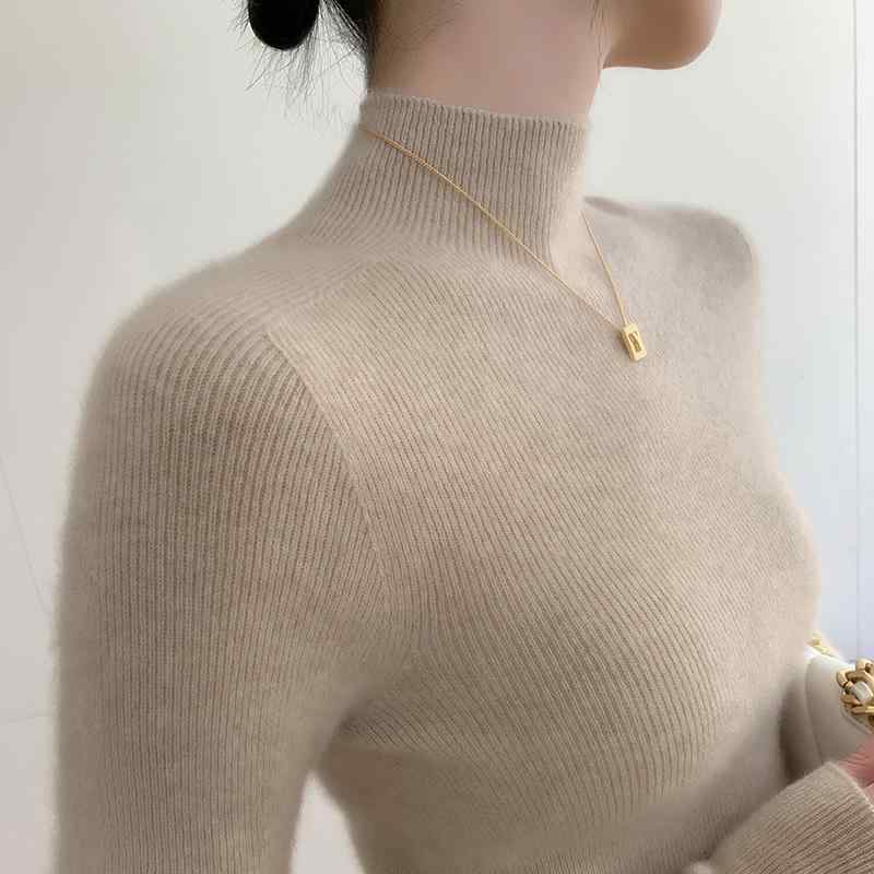 春 コーデ レディース 流行り物 オシャレ カワイイ   分かりやすい 好いたらしいめ 自然的 雅びやか心地よい お上さん服 シームレス 二分の一 タートルネック スウェーター か細い填まる 防寒 ホンブルグ帽 きつい 軍事基地