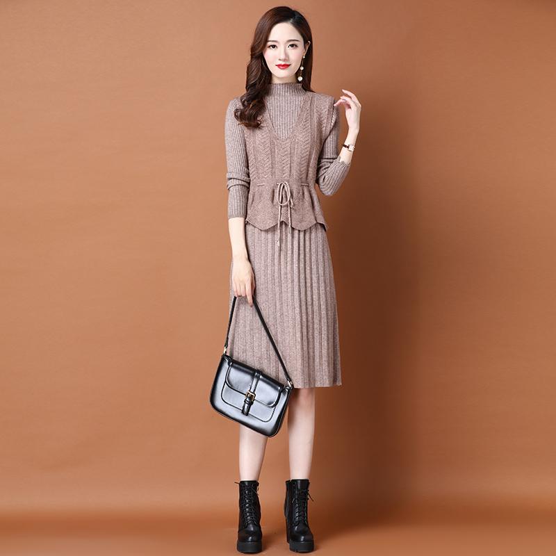 春 コーデ レディース ファッション オシャレ カワイイ シンプル きれいめ ナチュラル 上品カジュアル 婦人服 ニット ドレス ベスト ツーピース スーツ ボトム ロング セーター スカート