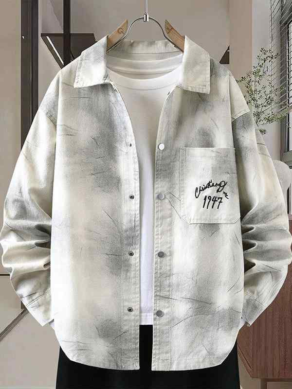 メンズ ファッション 服 男性用 オシャレ シンプル 大人 かっこいい ストリート 長袖 シャツ タイダイ柄 ジャケット 6,607円