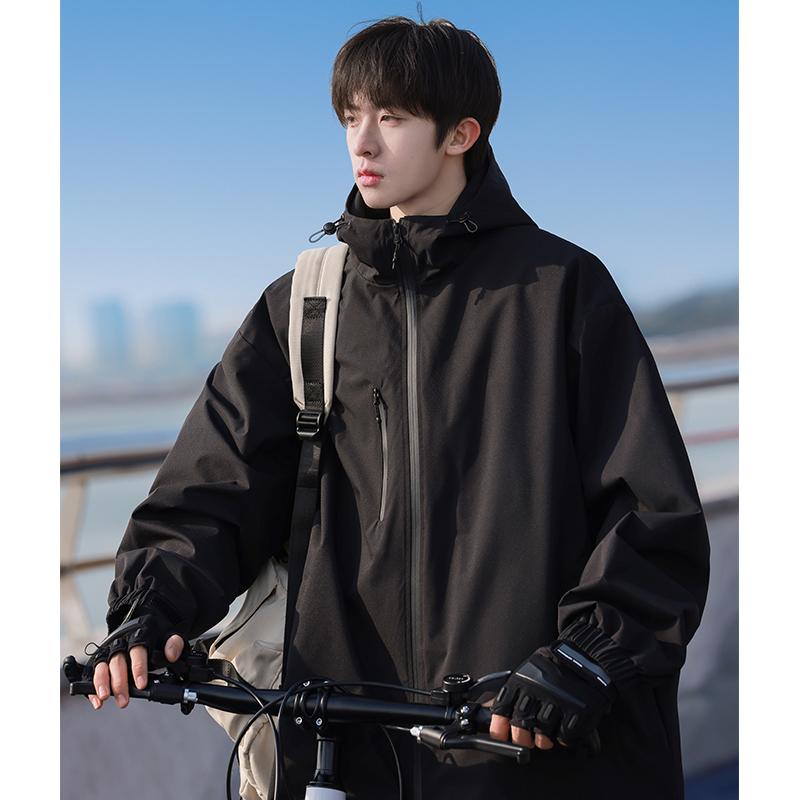 メンズ 流行り物 服 成人男性用 オシャレ 分かりやすい 成年者 かっこいい 表どおり  ボンネット付き添い人 上衣 ユニ一発やる アウトドア ゆったり 防風 雨合羽
