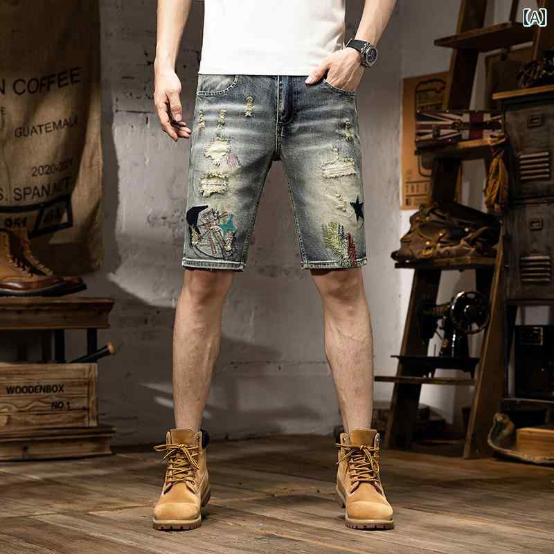 メンズ ファッション 服 男性用 オシャレ シンプル 大人 かっこいい ストリート ヘビー デニムパンツ 薄手 ストレート ストレッチ パンツ バイク 大きいサイズ パンツ