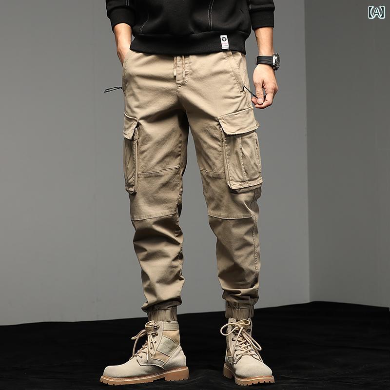 メンズ 流行り物 服 成人男性用 オシャレ 分かりやすい 成年者 かっこいい 表どおり アウトドア ファスナー 衣嚢 アメリカン 天鵝絨 朦々たる 折り返し 気が大きい大きさ 心地よい ズボン下 綿織物ズボン下