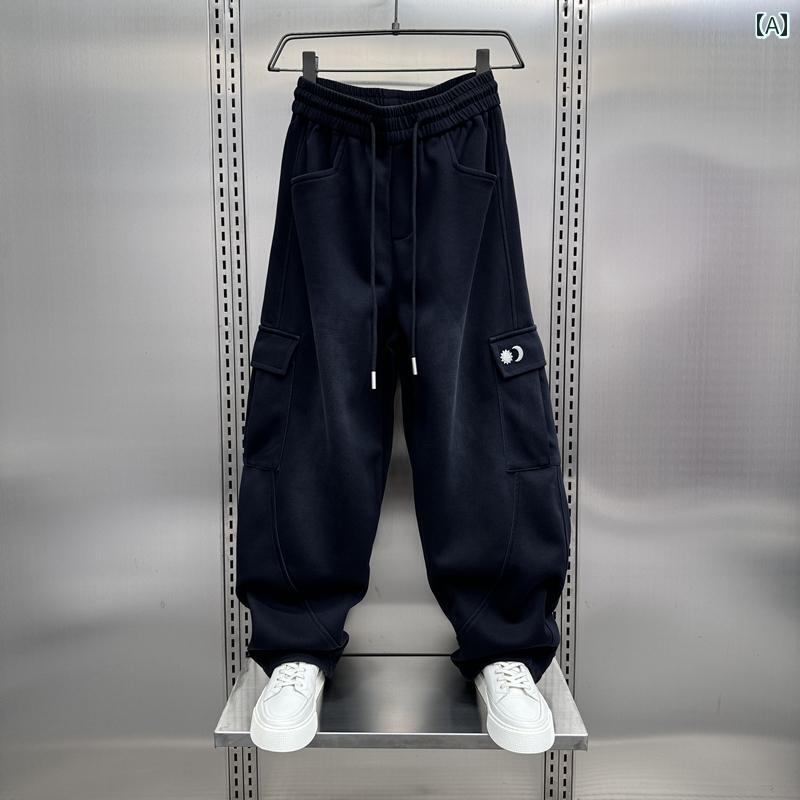 メンズ ファッション 服 男性用 オシャレ シンプル 大人 かっこいい ストリート ウォッシュ加工 レトロ カジュアル パンツ ストレート アメリカン ストリート ワークウェア パンツ