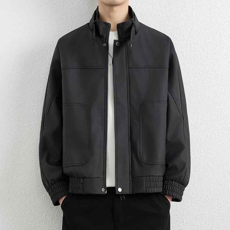 メンズ 流行り物 服 成人男性用 オシャレ 分かりやすい 成年者 かっこいい 表どおり 成人男性服  照明ランプ色合い PUなめし革 上衣 自動二輪車 上衣 冷やりとした 格好のいい PUなめし革 厚地の外套