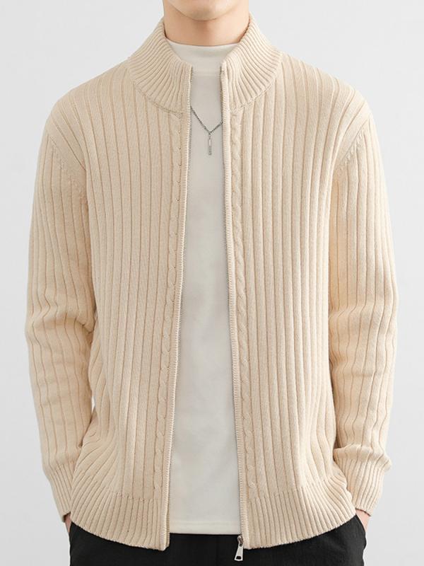 メンズ 流行り物 服 成人男性用 オシャレ 分かりやすい 成年者 かっこいい 表どおり 成人男性服  編み物スウェーター ジレー 心地好い ファスナー 綿織物 ジレー 好いたらしい アウター