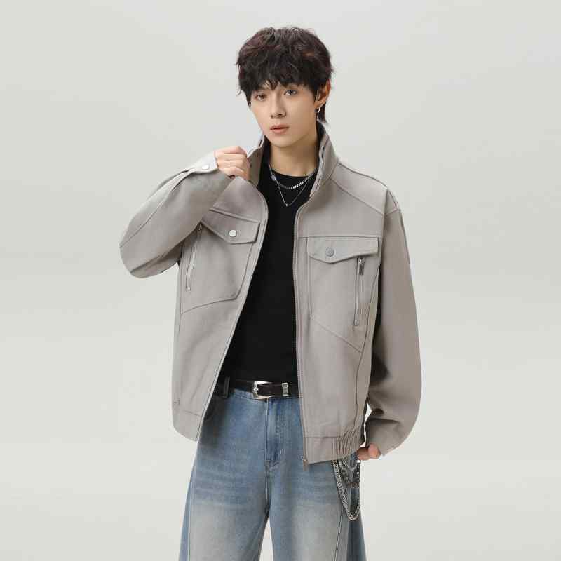 メンズ ファッション 服 男性用 シンプル かっこいい 大人 ストリート カジュアル ビジネス 通勤 マウンテン パイソン フライト ジャケット ハイエンド ハリントン キャンバス｜リコット